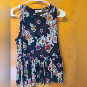 Ginger G floral print see-through top, Size M #gingerg #floral
